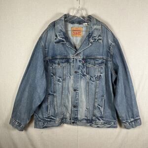 Levis Jean Jacket 3XL XXXL Blue Denim 07158 Outdoor Hiker Casual Trucker Biker